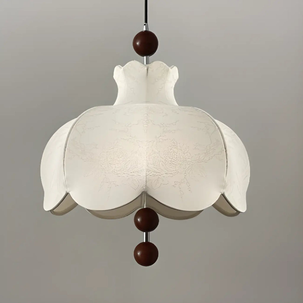 Contemporary 3/5 Lights White Fabric Indoor Pendant Light