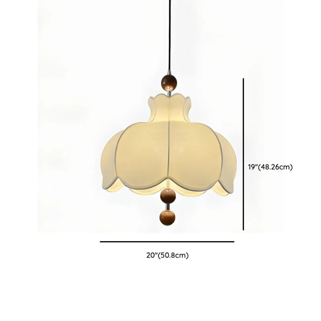 Contemporary 3/5 Lights White Fabric Indoor Pendant Light