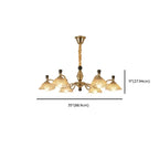 Modern Adjustable Gold Flower Glass Chandelier 6/8 Lights
