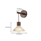 Elegant Geometrica LED Wood Glass Wall Sconce for Bedside