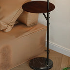 Modern Orange Dome Shade Metal Arc Floor Lamp with Table