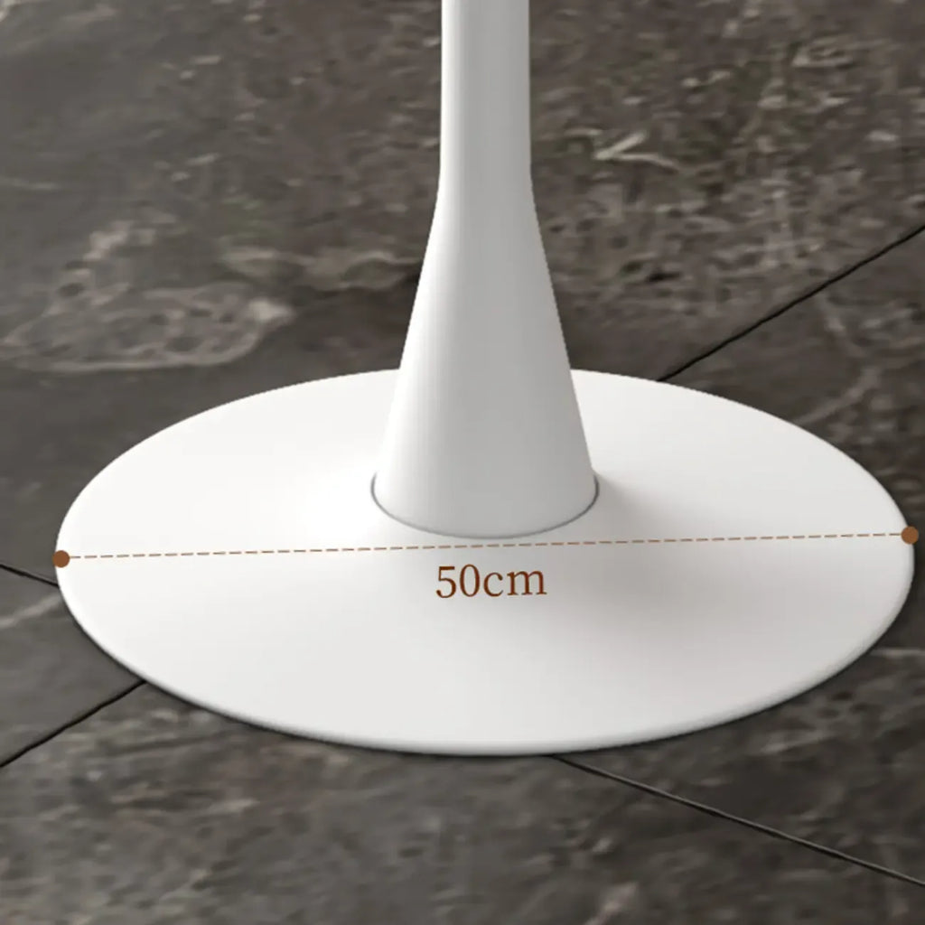 Modern Matte Black Metal Pedestal Round Wood Bar Tables