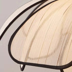 Adjustable Fabric Beige Geometric Pendant Light for Kitchen