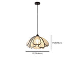 Adjustable Fabric Beige Geometric Pendant Light for Kitchen