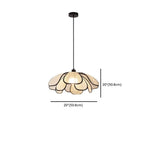 Adjustable Fabric Beige Geometric Pendant Light for Kitchen