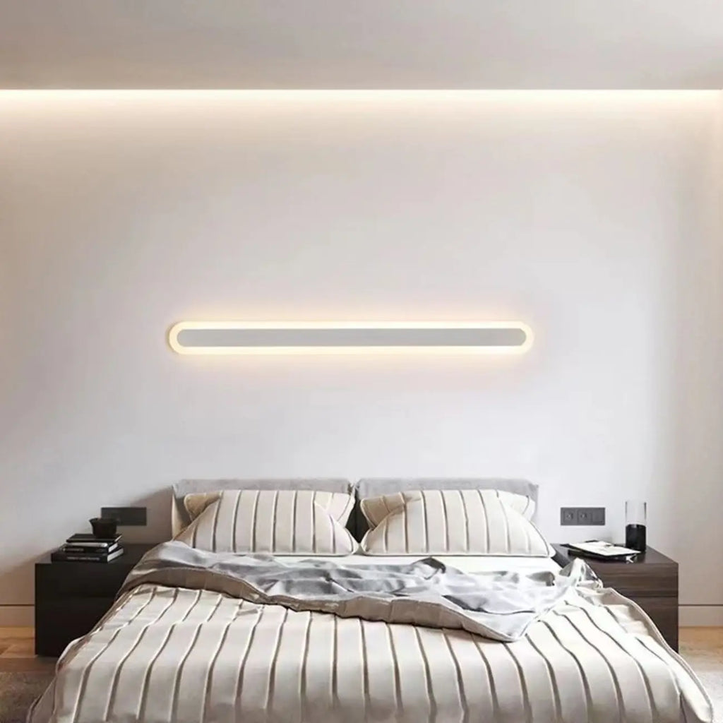 Dimmable Long Strip LED Bedroom Wall Light with Acrylic