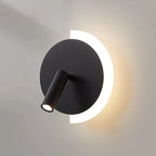 Mini Geometric 2-Light Black-Gold Wall Sconce in Rotatable