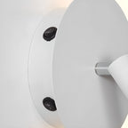 Mini Geometric 2-Light Black-Gold Wall Sconce in Rotatable