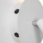 Mini Geometric 2-Light Black-Gold Wall Sconce in Rotatable