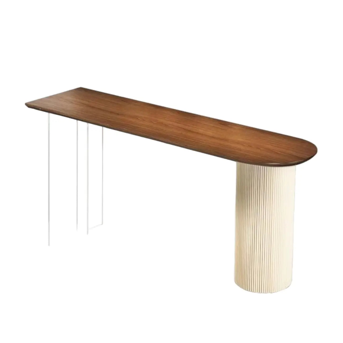 Modern Brown Wood Iron Base Bar Tables for Bistro