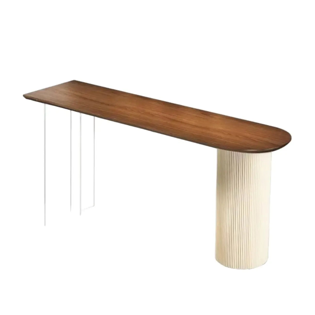 Modern Brown Wood Iron Base Bar Tables for Bistro