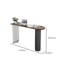 Modern Brown Wood Iron Base Bar Tables for Bistro