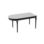 Traditional Black Free Form Wood Dining Table