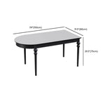 Traditional Black Free Form Wood Dining Table