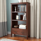 Classic White Wooden Open Storage Display Cabinet for Study