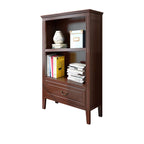 Classic White Wooden Open Storage Display Cabinet for Study