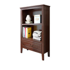 Classic White Wooden Open Storage Display Cabinet for Study