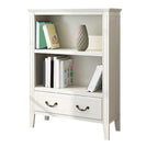 Classic White Wooden Open Storage Display Cabinet for Study