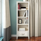 Classic White Wooden Open Storage Display Cabinet for Study