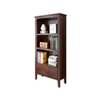Classic White Wooden Open Storage Display Cabinet for Study