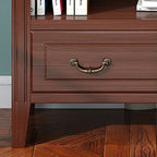 Classic White Wooden Open Storage Display Cabinet for Study