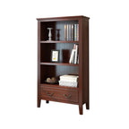Classic White Wooden Open Storage Display Cabinet for Study