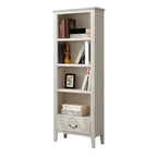 Classic White Wooden Open Storage Display Cabinet for Study