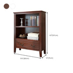 Classic White Wooden Open Storage Display Cabinet for Study
