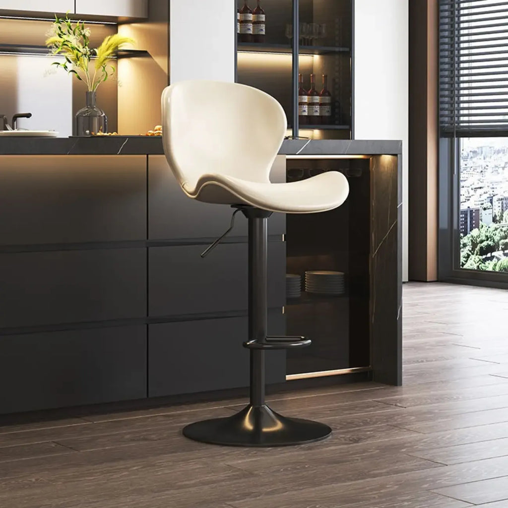 Modern Saddle Pedestal Swivel Adjustable Bar Stools