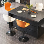 Modern Saddle Pedestal Swivel Adjustable Bar Stools