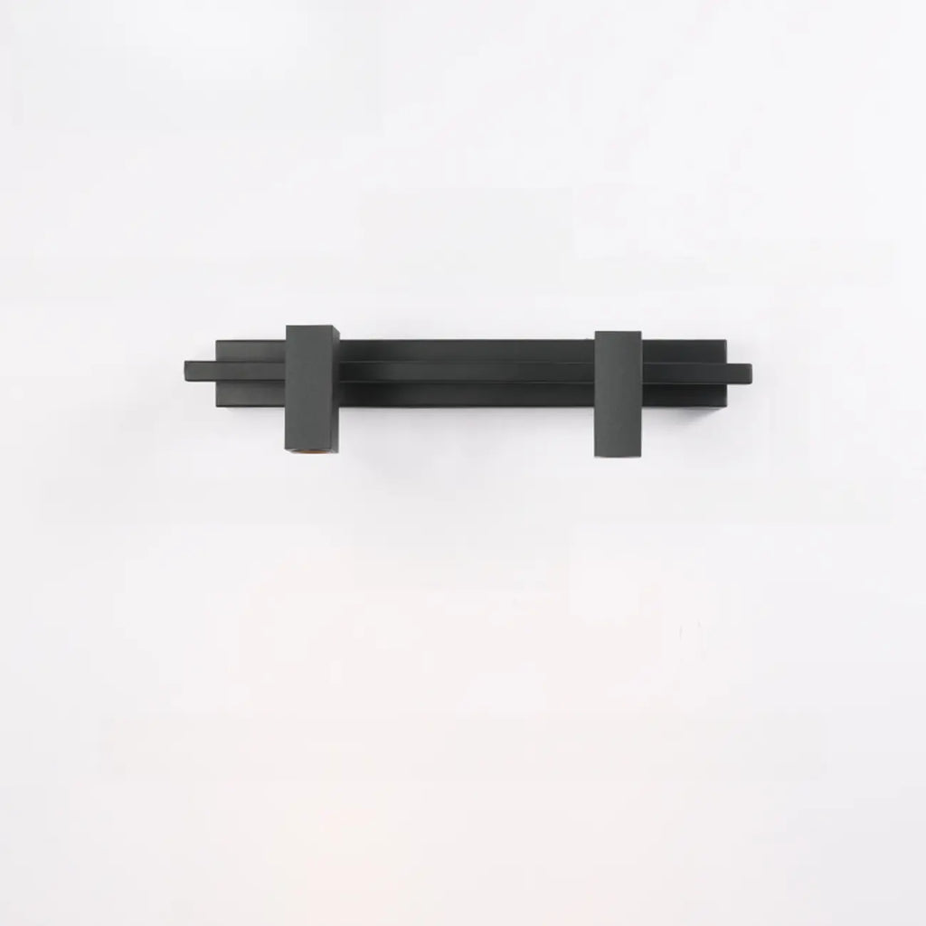 3-Light Rectangle Adjustable Black Vanity Lights