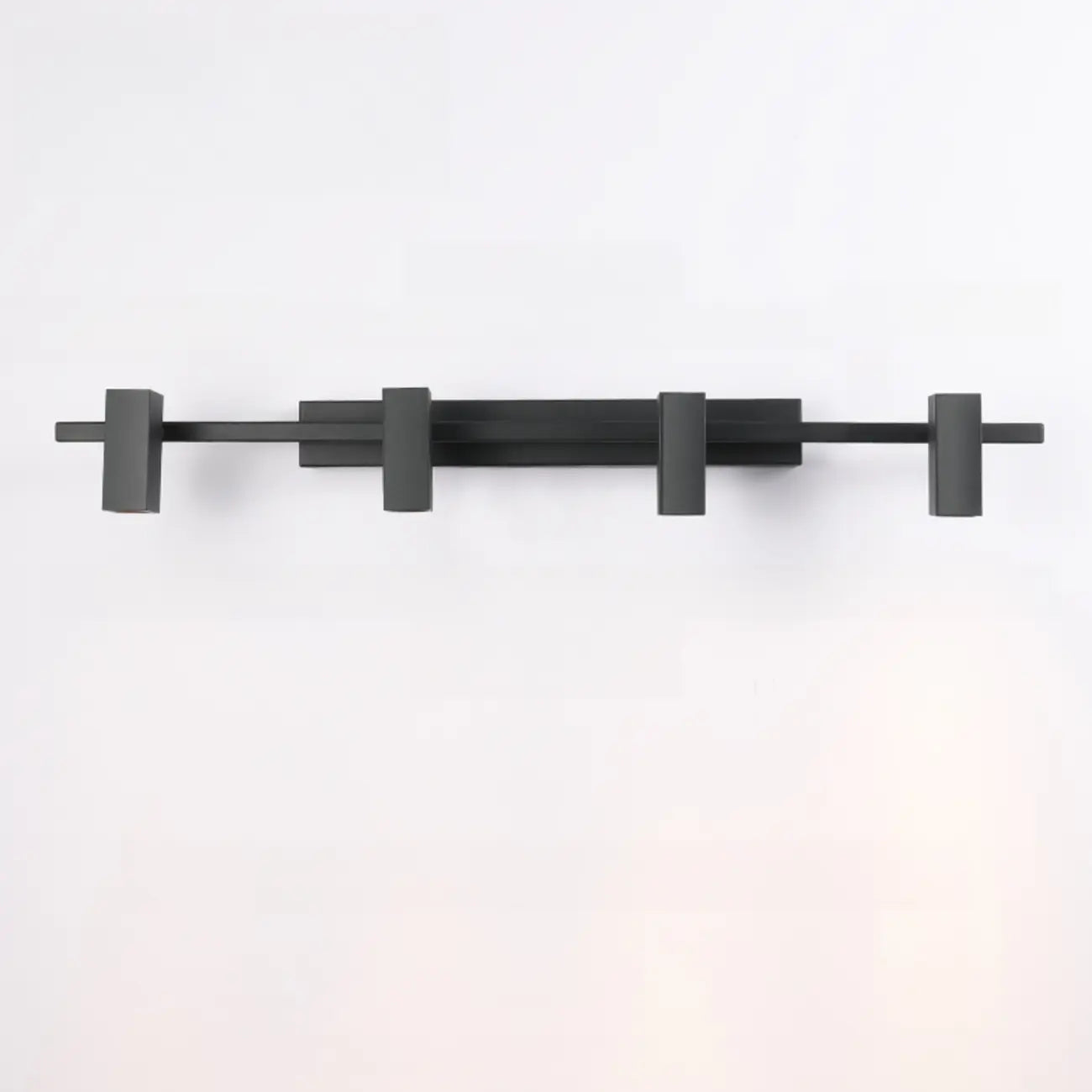 3-Light Rectangle Adjustable Black Vanity Lights