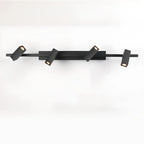 3-Light Rectangle Adjustable Black Vanity Lights