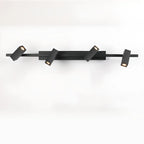 3-Light Rectangle Adjustable Black Vanity Lights