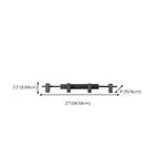 3-Light Rectangle Adjustable Black Vanity Lights