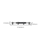3-Light Rectangle Adjustable Black Vanity Lights