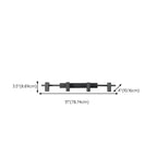 3-Light Rectangle Adjustable Black Vanity Lights