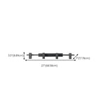 3-Light Rectangle Adjustable Black Vanity Lights
