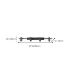 3-Light Rectangle Adjustable Black Vanity Lights