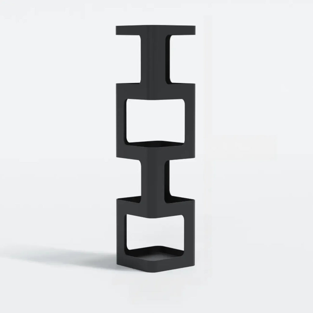 Chic Rotatable 4-Tier Vertical Metal Open Back Bookcase