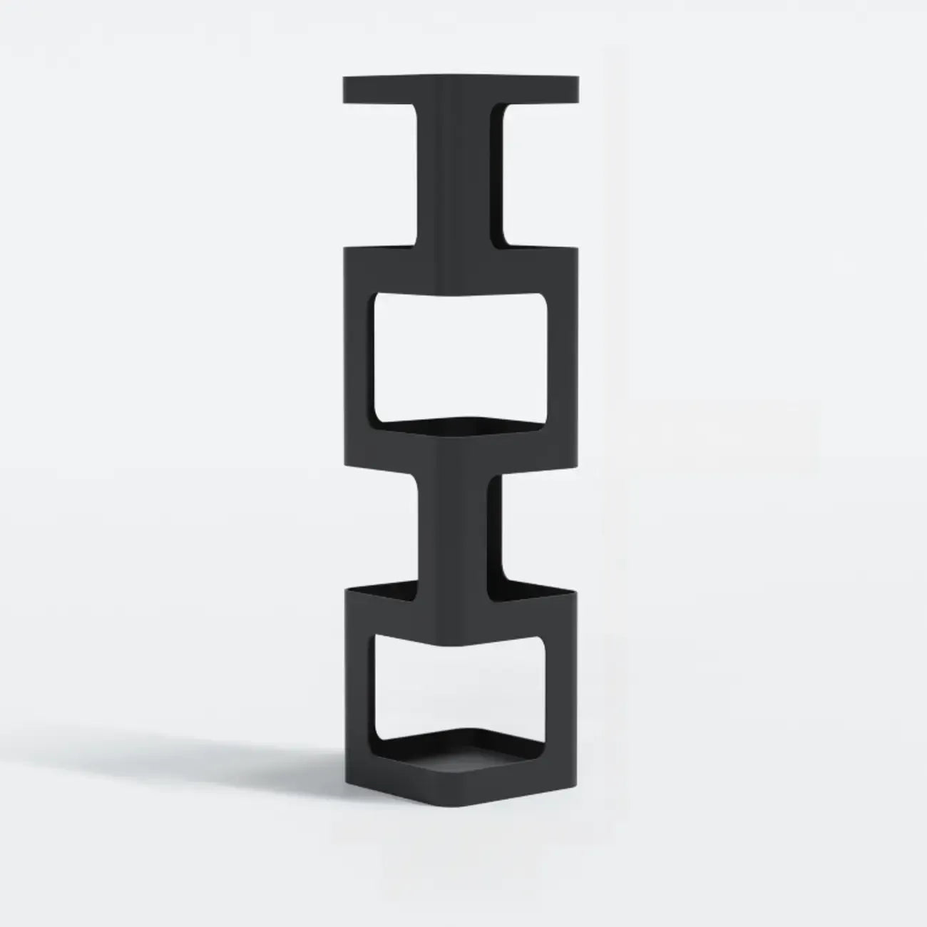 Chic Rotatable 4-Tier Vertical Metal Open Back Bookcase