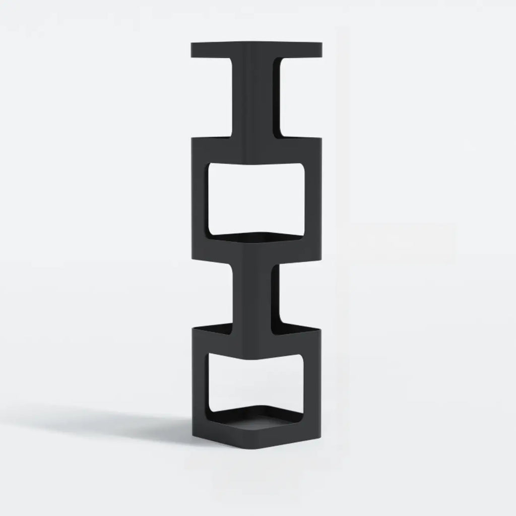 Chic Rotatable 4-Tier Vertical Metal Open Back Bookcase