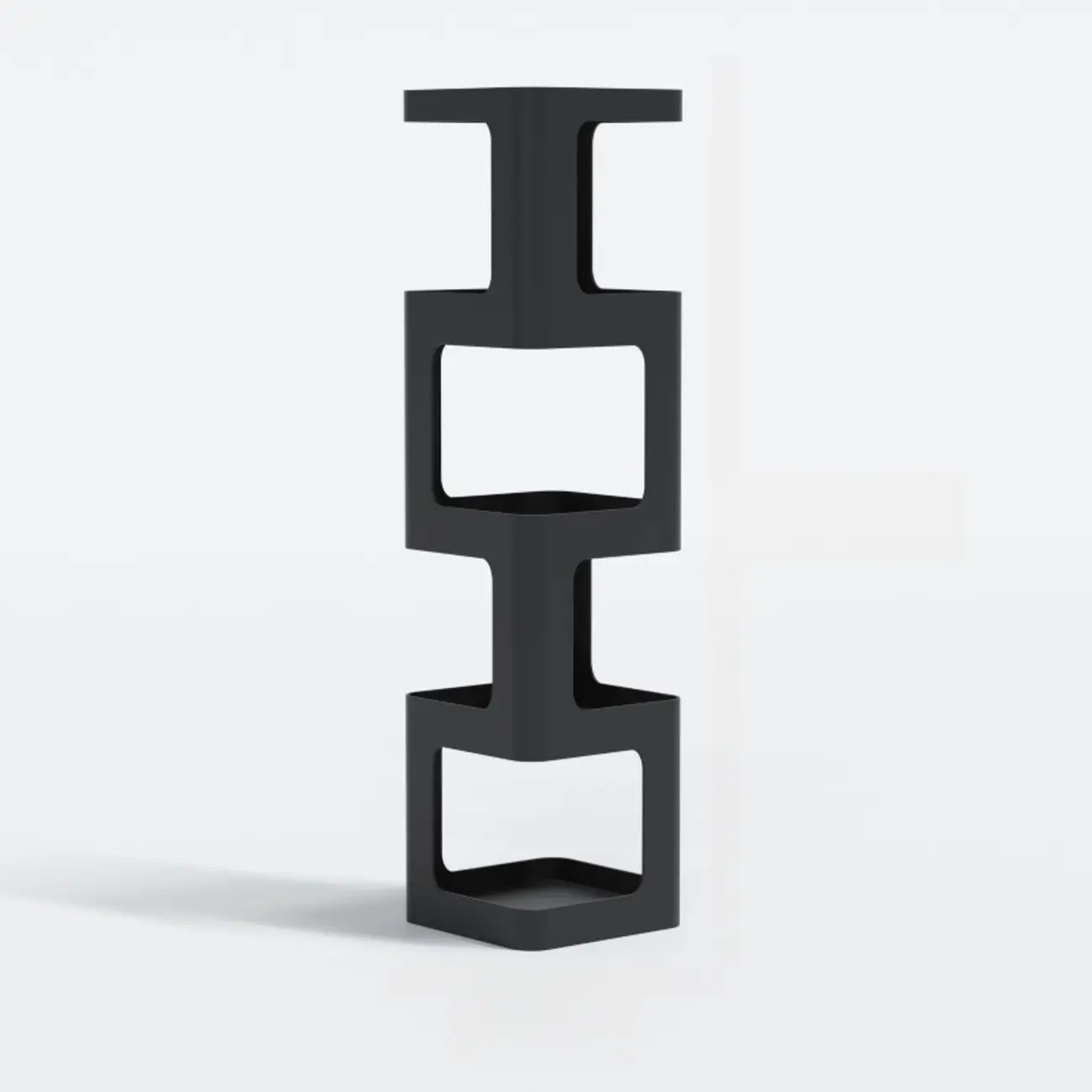 Chic Rotatable 4-Tier Vertical Metal Open Back Bookcase
