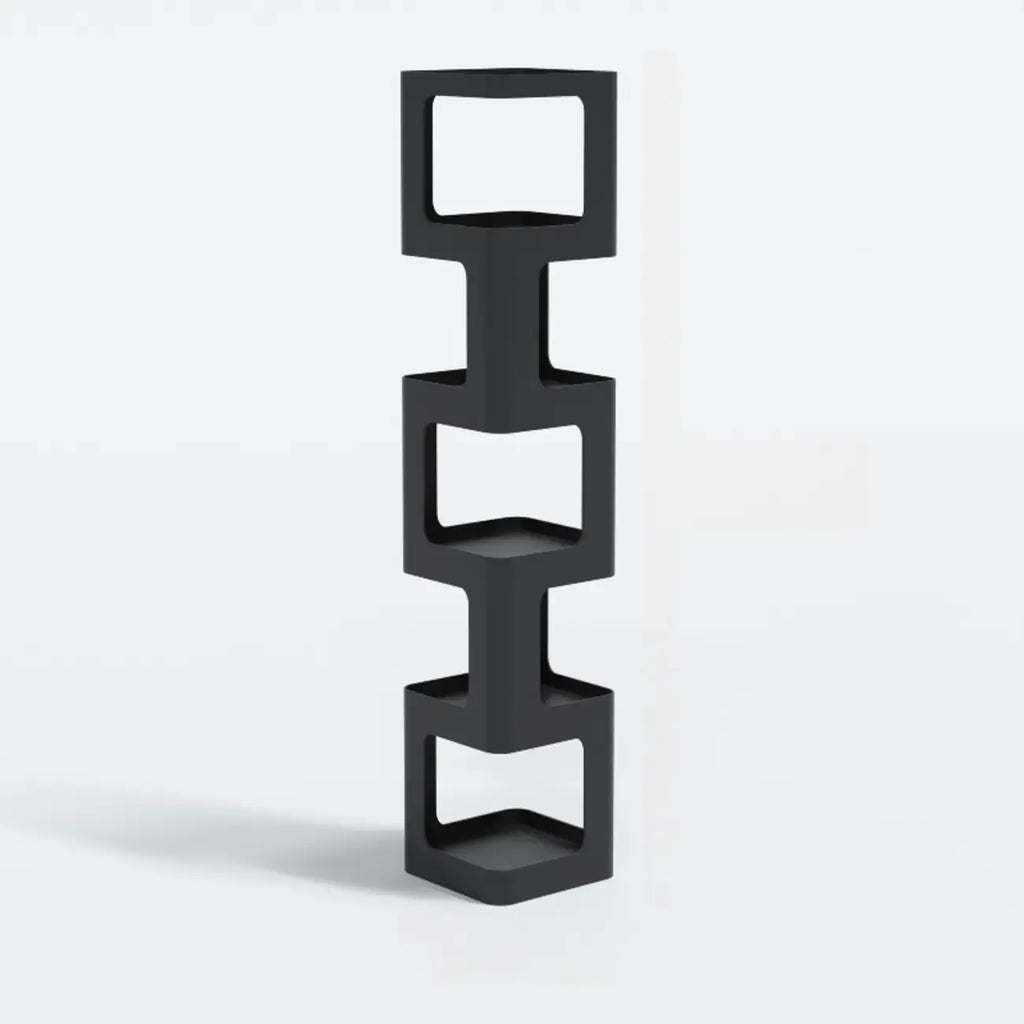 Chic Rotatable 4-Tier Vertical Metal Open Back Bookcase
