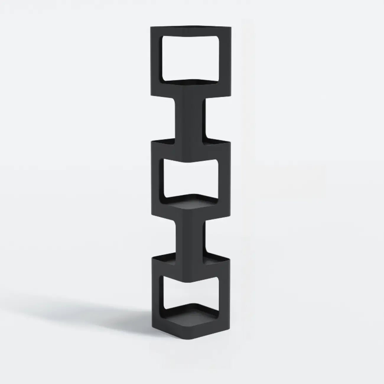 Chic Rotatable 4-Tier Vertical Metal Open Back Bookcase