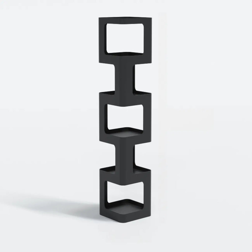 Chic Rotatable 4-Tier Vertical Metal Open Back Bookcase