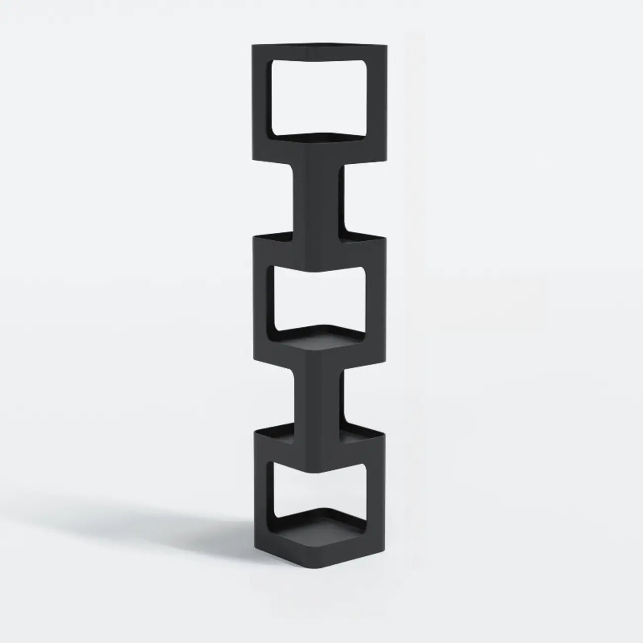 Chic Rotatable 4-Tier Vertical Metal Open Back Bookcase