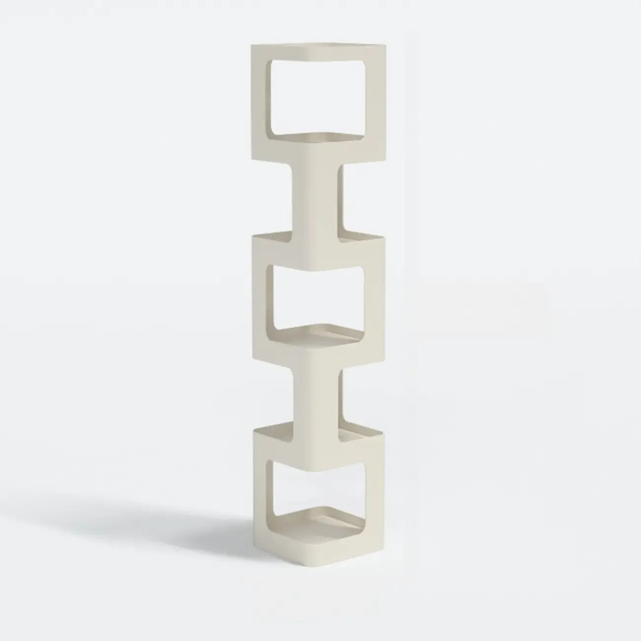 Chic Rotatable 4-Tier Vertical Metal Open Back Bookcase
