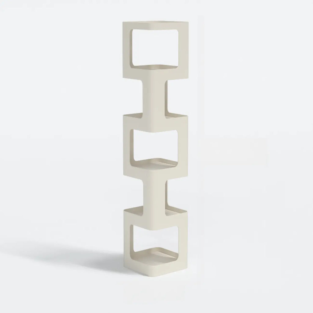Chic Rotatable 4-Tier Vertical Metal Open Back Bookcase