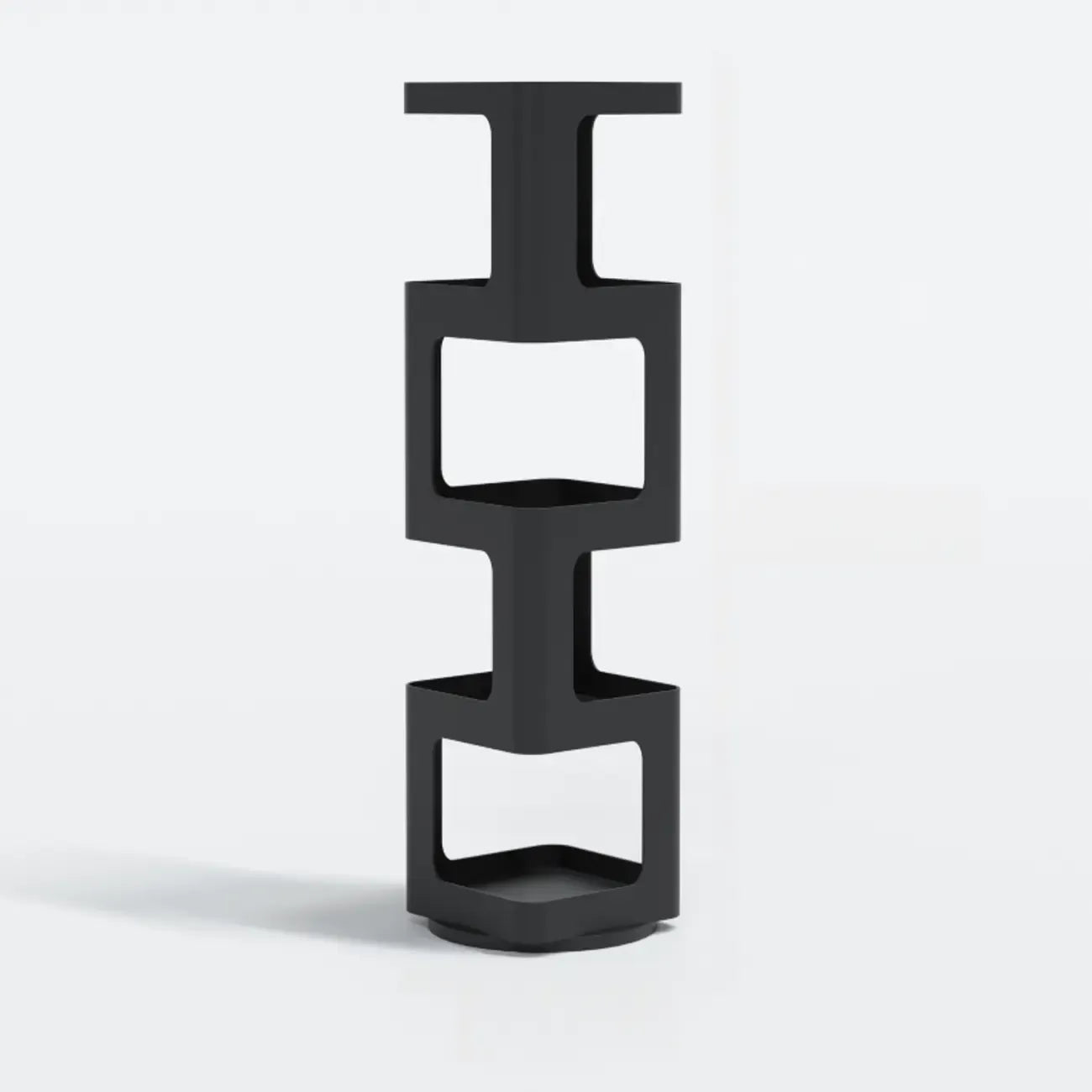 Chic Rotatable 4-Tier Vertical Metal Open Back Bookcase